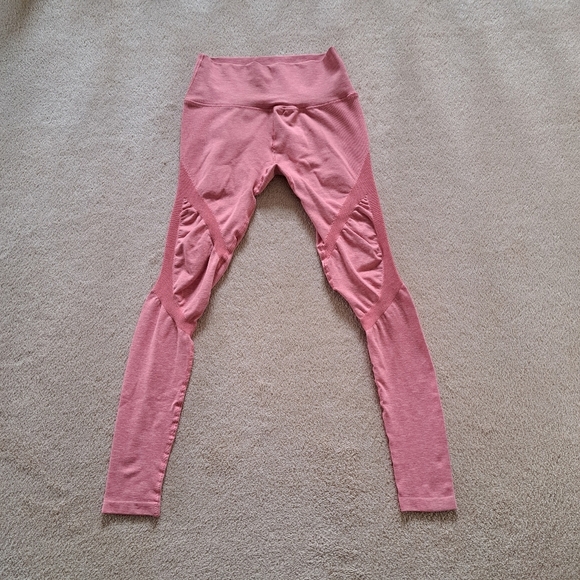 Alphalete Pink Leggings Women's Size Large Activewear Stretch Aero Leggings - Picture 4 of 12